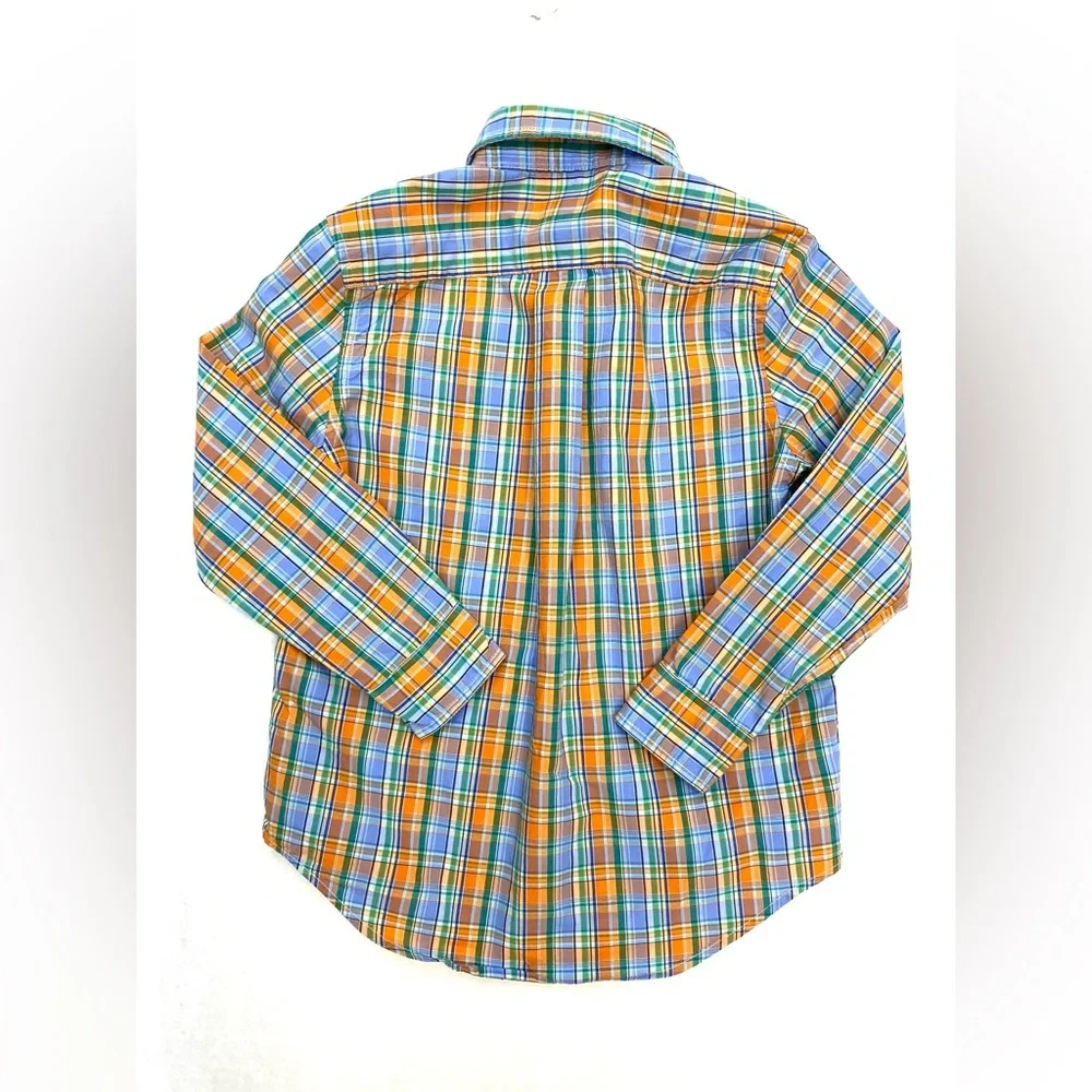 Ralph Lauren Boys Plaid Cotton Button Down Shirt
